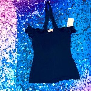 Halter top with side sleeves